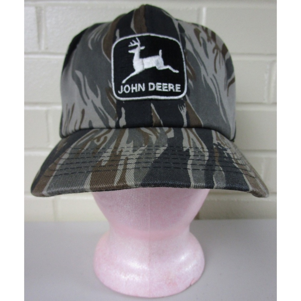 Vintage 90s K Products John Deere Hat Snapback Trucker‎ Cap Country Patch USA